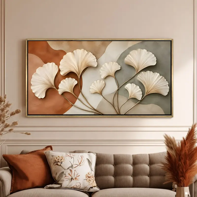 Ginkgo Leaf Harmony Canvas Wall Painting
