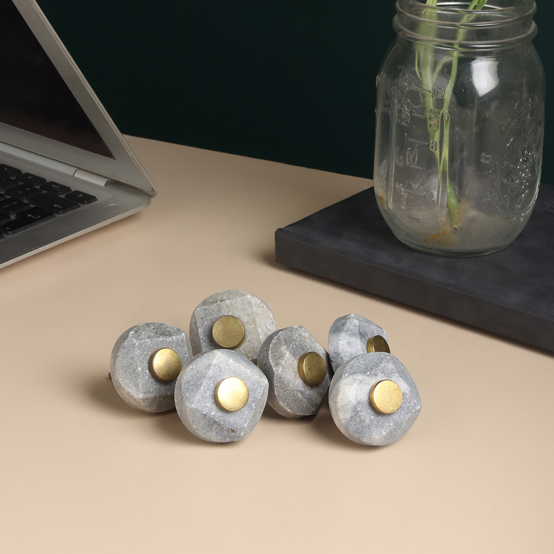 Virelle Marble Knob - Set of Six