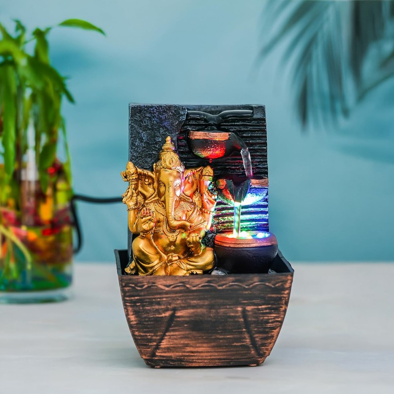 Omkar Ganesha Flow LED Fountain
