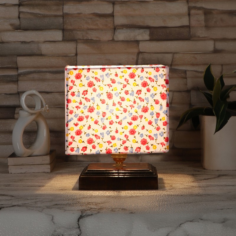 Amsonia Wooden Table Lamp - Pink