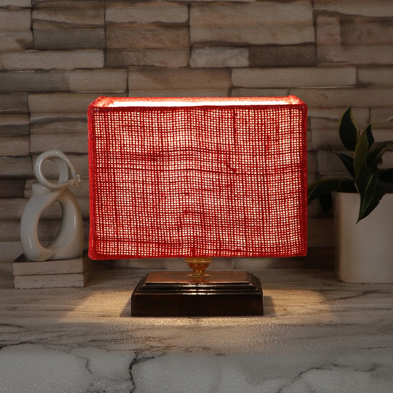 Trabecula Wooden Table Lamp - Brown