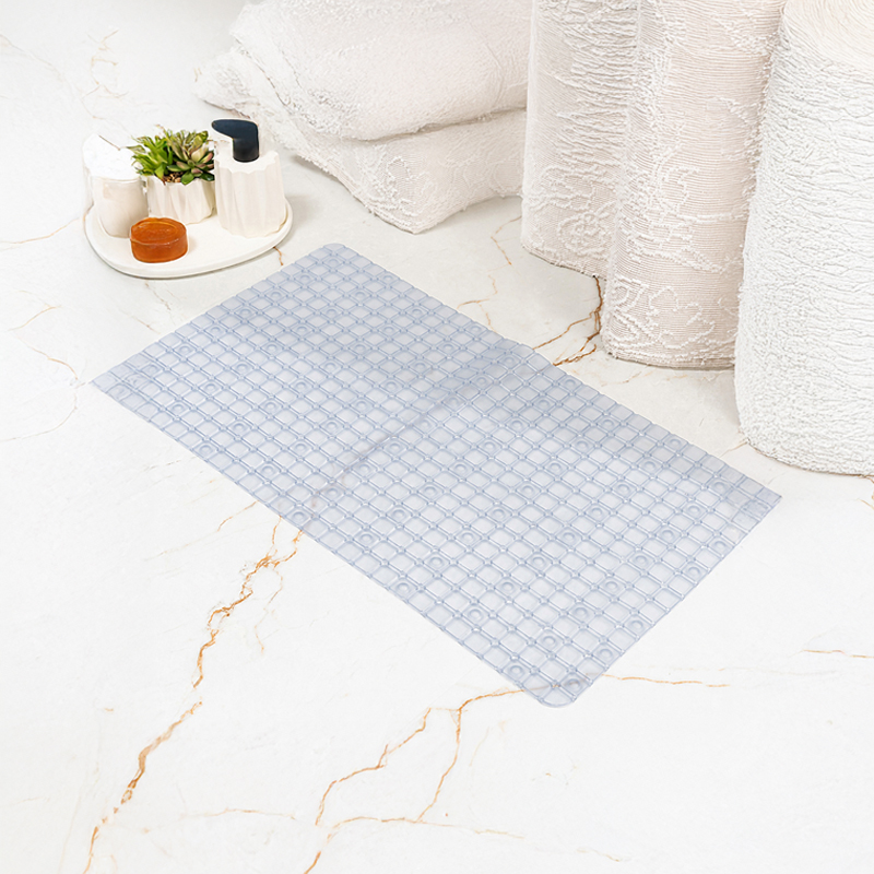 Arctic Weave Anti Skid PVC Shower Mat - Transparent
