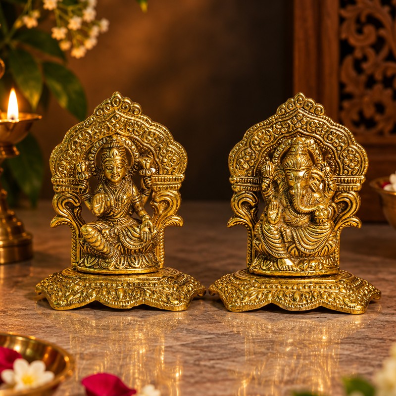 Solenya Lakshmi & Ganesh Idols & Sets - Set Of Two