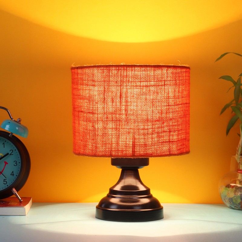 Viridula Jute Table Lamp - Orange