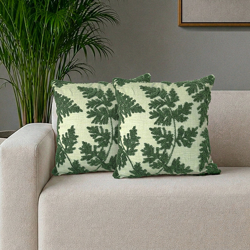 Fernweave Tufted Cushion Cover Set - Set Of Two