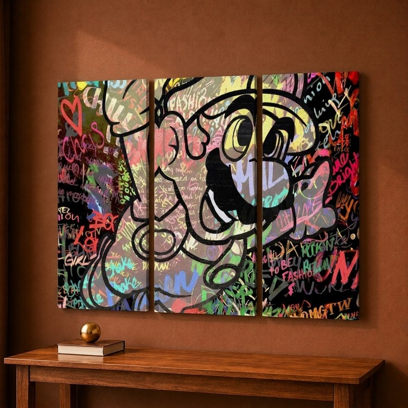 Graffiti Face Canvas Wall Painting
