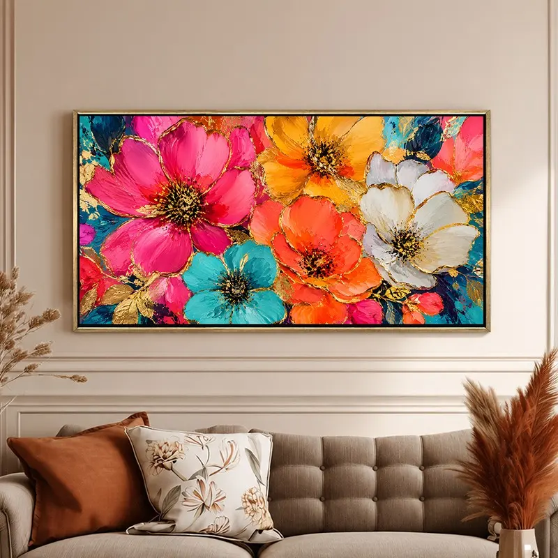 Vibrant Blossom Symphony Canvas Wall Painting