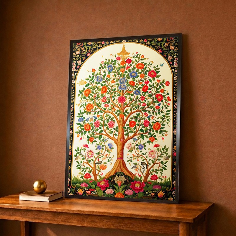 Royal Floral Tree Canvas Wall Painting
