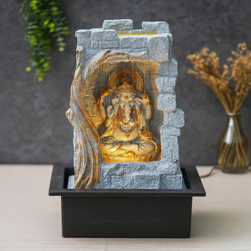 Ekdant Ganesha LED Fountain - Light Grey