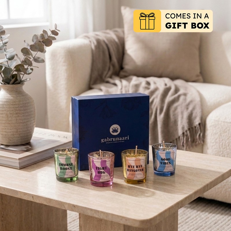 Signature Fragrance vanilla Soy Wax Candle - Set of Four