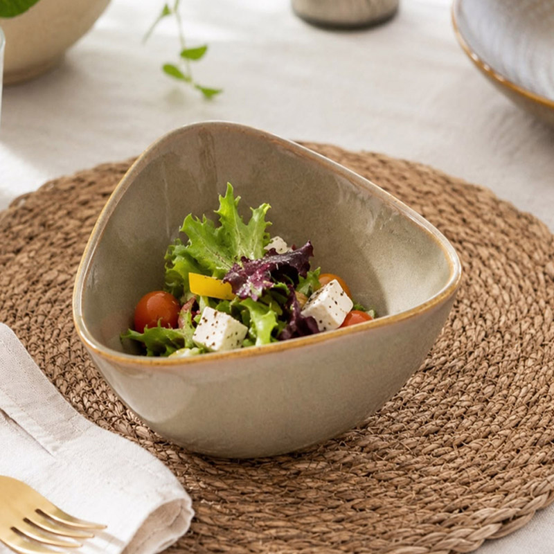 Glanz Ceramic Snack Bowl (Grey) - 500 mL