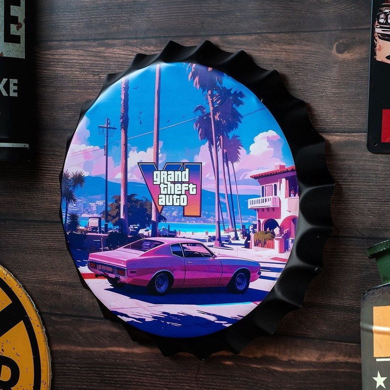GTA VI Metal Wall Accent