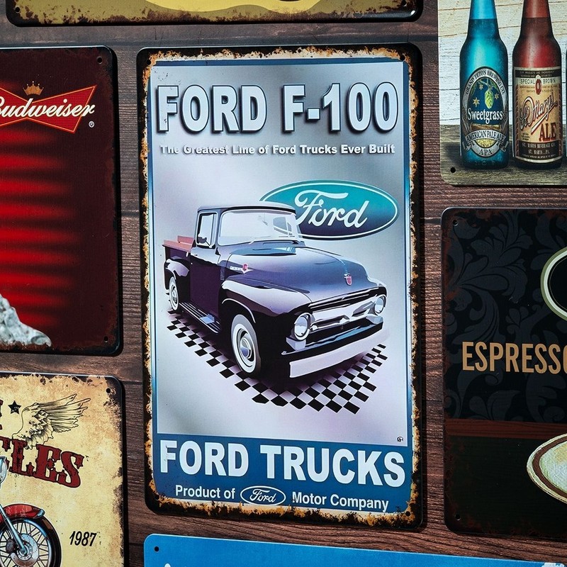 Ford F-100 Metal Wall Accent