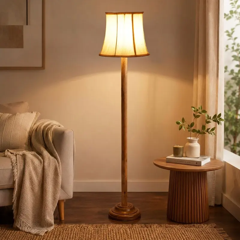 Heritage Soft Loom Cotton Floor Lamp