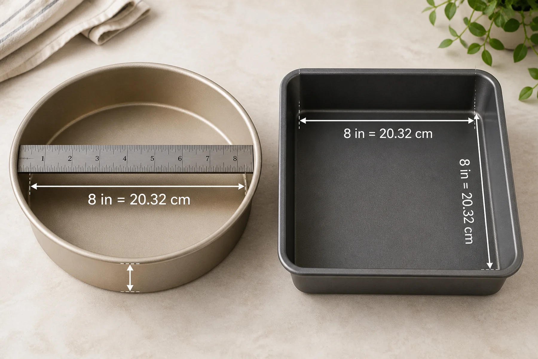 8 inch baking pan in cm: Check the Right Measurement