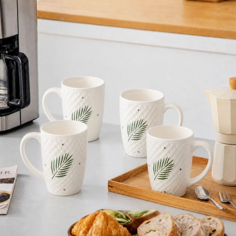 Sapore Coffee Mug (400 mL Each) - Set of Four