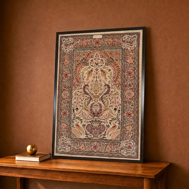 Kashmiri Floral Arch Canvas Wall Painting