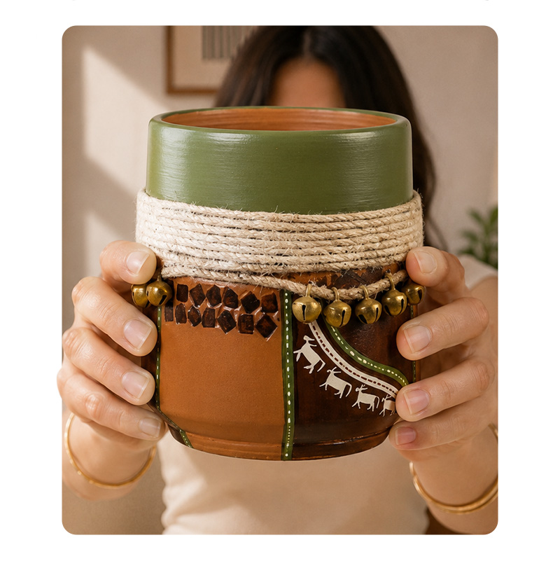Vista Earthen Planter - 4.5x4.5x5 Inches