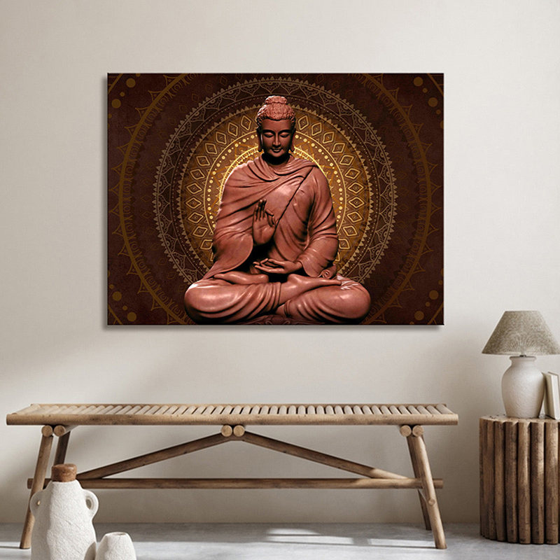 Calm Buddha Canvas Wall Painting - Small