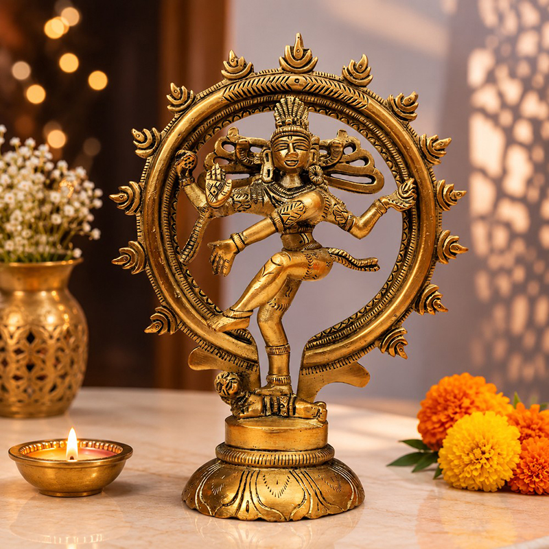Nataraja Divine Rhythm Brass Idol