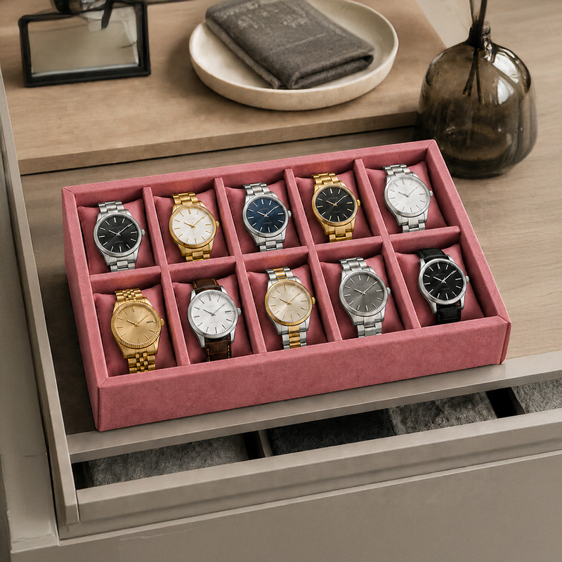 Slate Luxe MDF Storage Box - Maroon