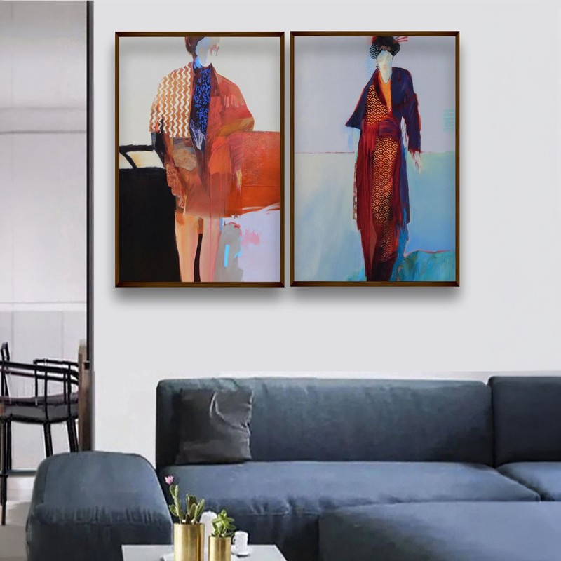 Vestura Canvas Wall Painting - Set of Two