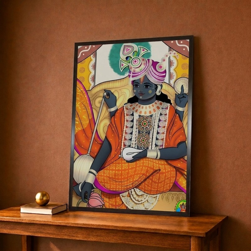 Divine Krishna Canvas Wall Painting
