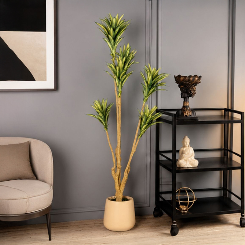 153 cm (5 ft) Lush Pinnacle Artificial Dracaena Tree