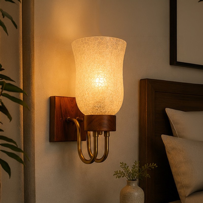 Onyx Radiance Glass Wall Lamp - White