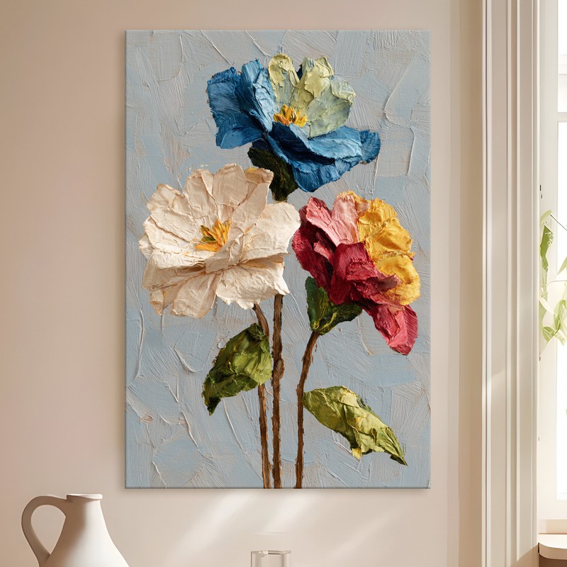 Textured Relief Gallery Wrapped Canvas Wall Painting