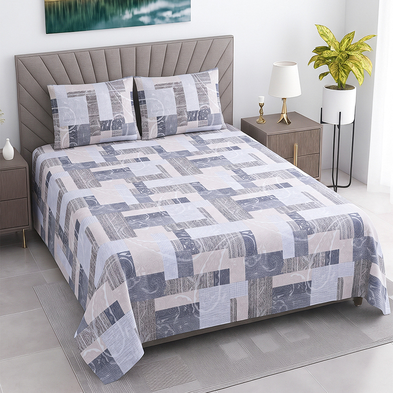 SoftNest Cotton Bedsheet - 400 TC - King