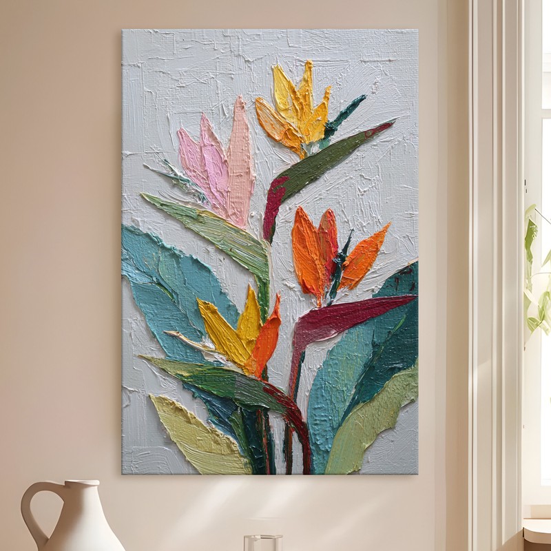 Pink Paradise Gallery Wrapped Canvas Wall Painting