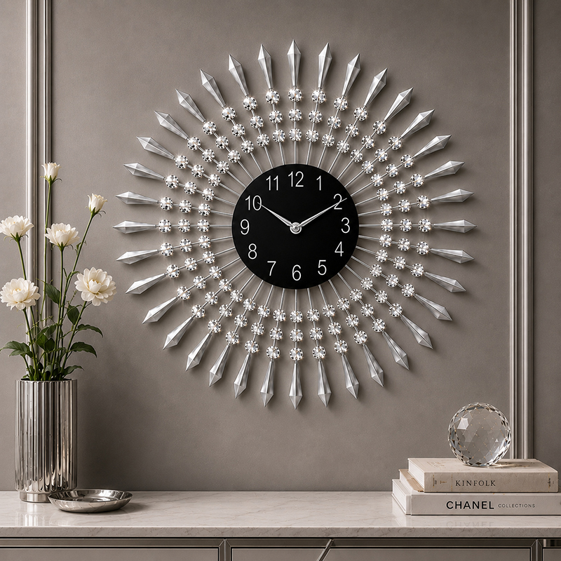 Crownray Metal Analog Wall Clock