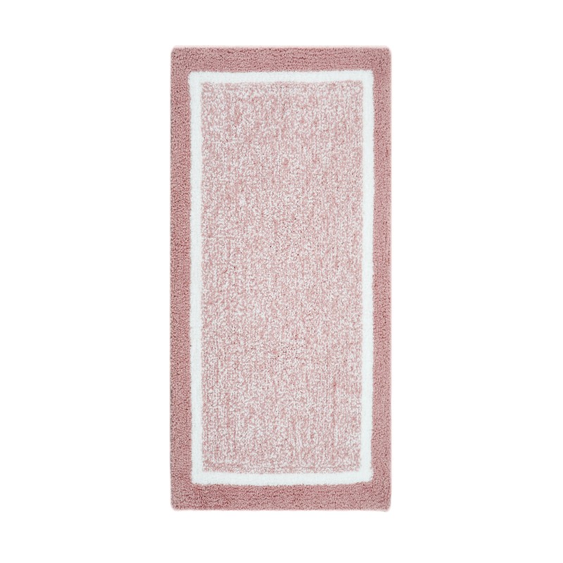 Linen Mist Comfort Anti Skid Runner Rug - Pink,White - 60 x 150 cm