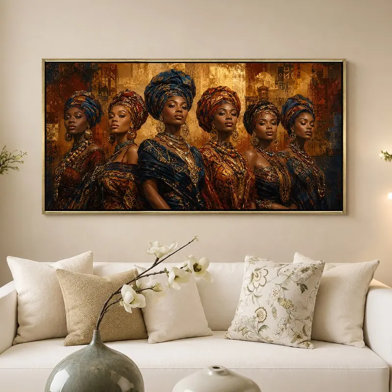 Golden Spirit Canvas Wall Art With Frame - 380 GSM
