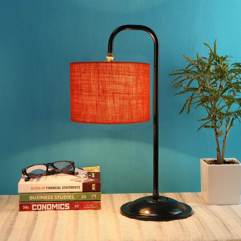 Camber Iron Table Lamp - Orange