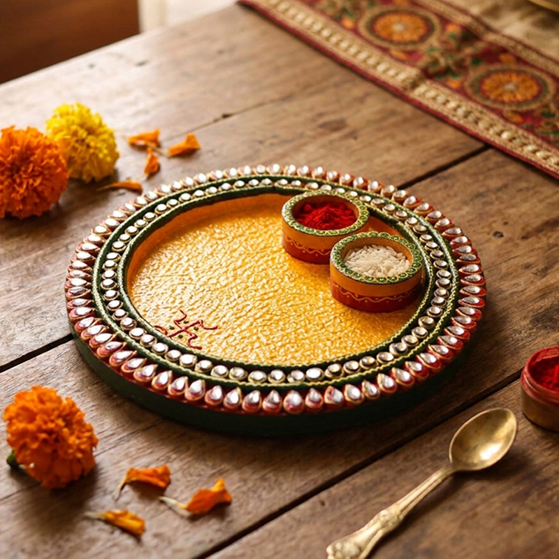 Sunburst Pooja Thali