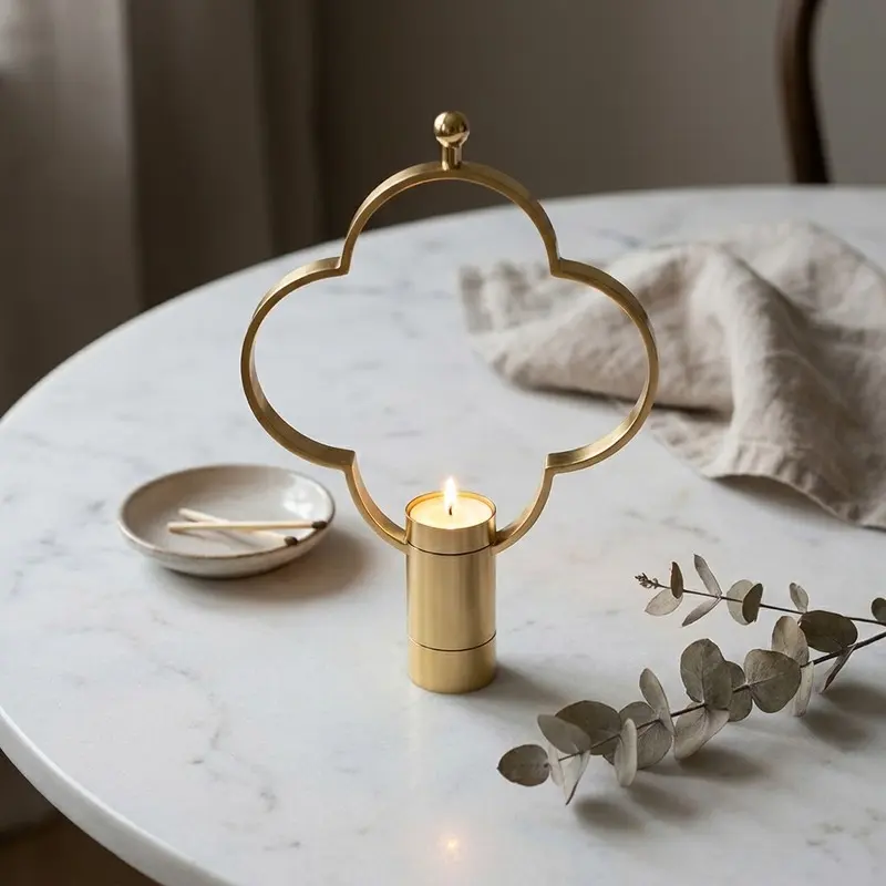 Moorish Arch Stainless Steel Candle Holder
