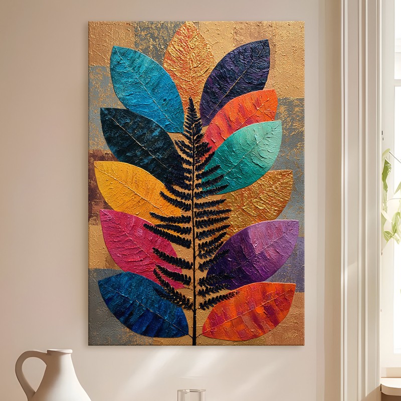 Kaleidoscope Sprig Gallery Wrapped Canvas Wall Painting