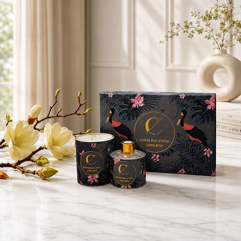 Arabian Musk & Royal Sandalwood Grove Aroma Set - Grey