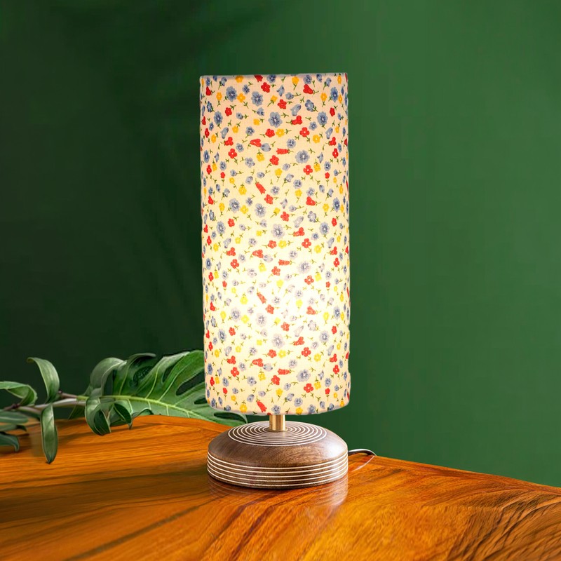 Savera Terrazzo Fabric Table Lamp - Multicolor