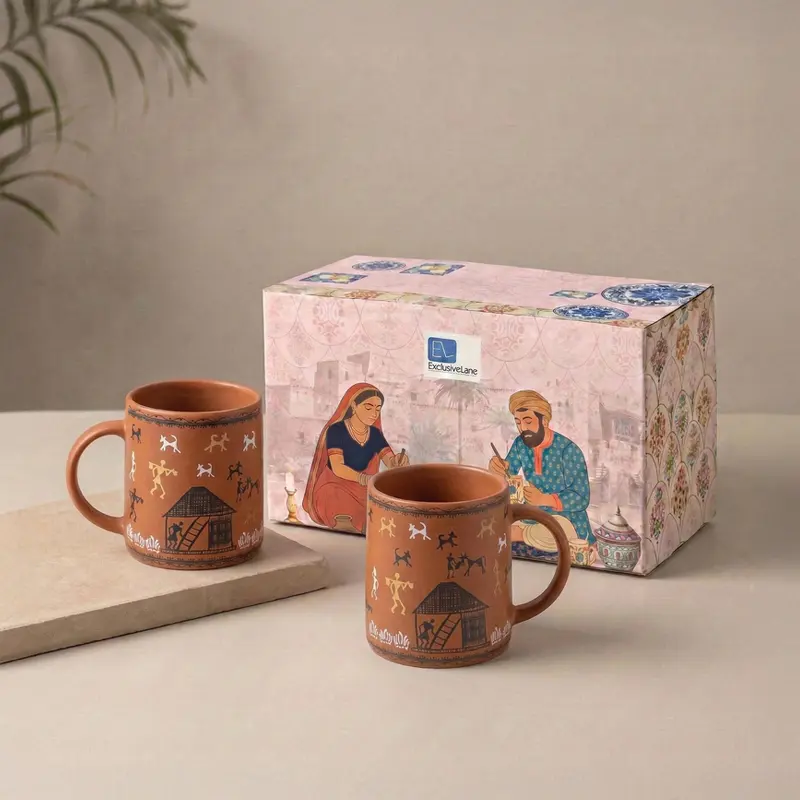 Cozy Nest Ceramic Coffee Mug (300 mL Each) - Set Of Two