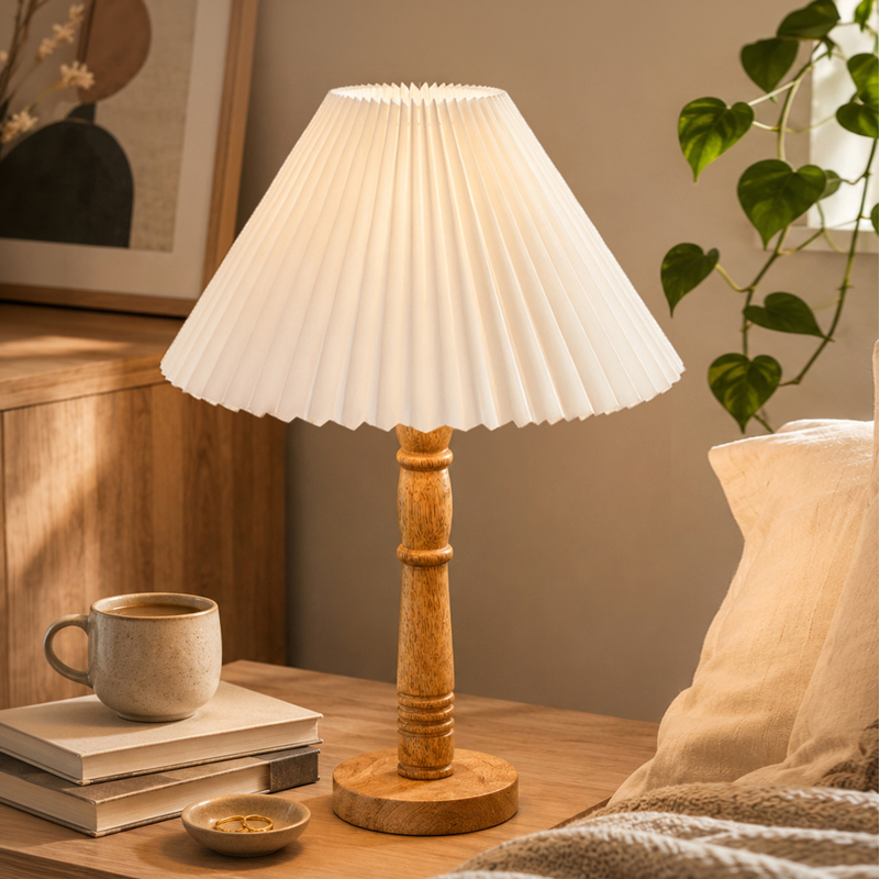 Loomlight Wooden Table Lamp - White