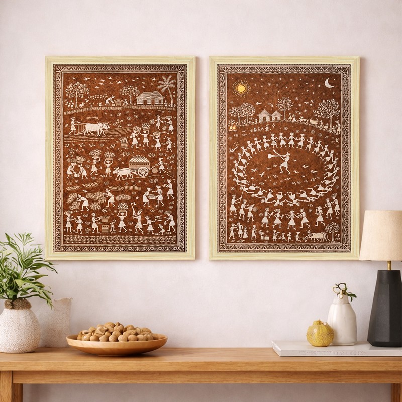 Earthbound Expressions Brown Wall Art - Set of Two