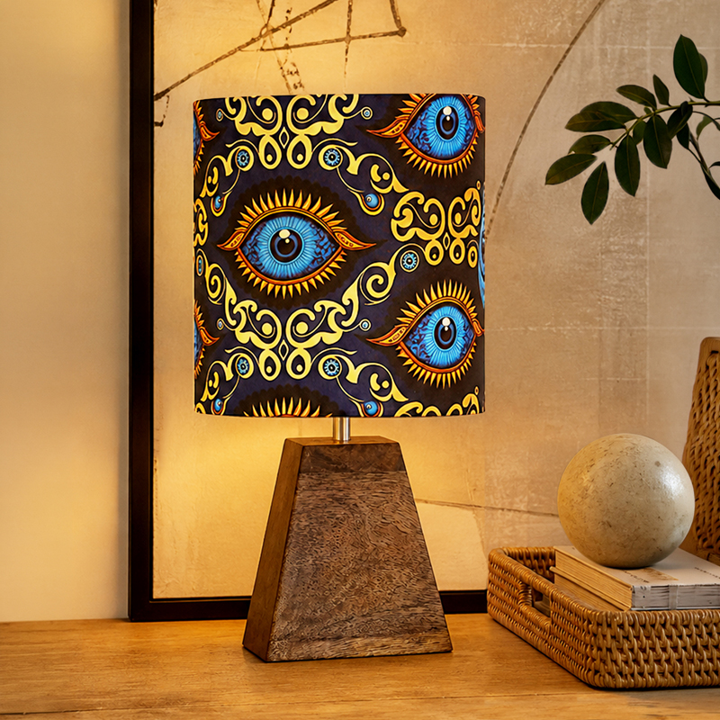Mystical Eye Fabric Table Lamp - Multicolor