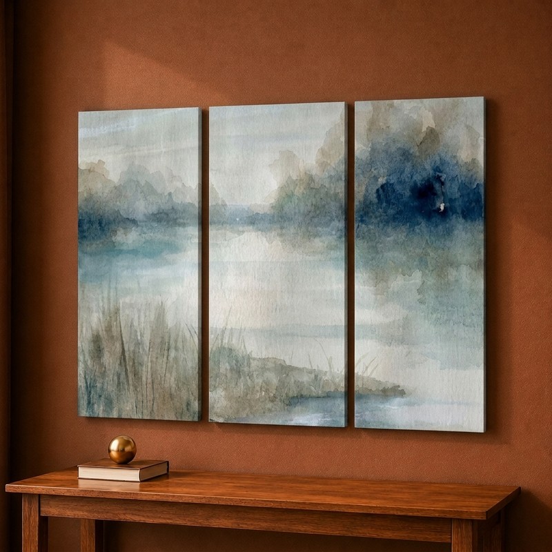 Serene Lake Canvas Wall Painting