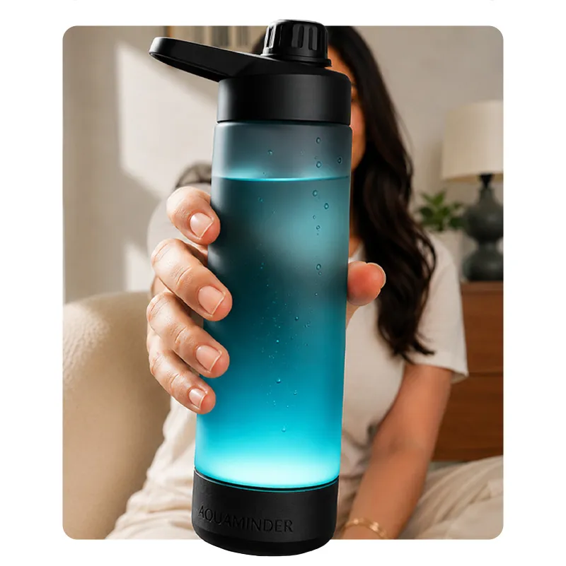 Sound and glow of Hydration Smart Water Bottle (Black,Blue) - 770 mL media 1