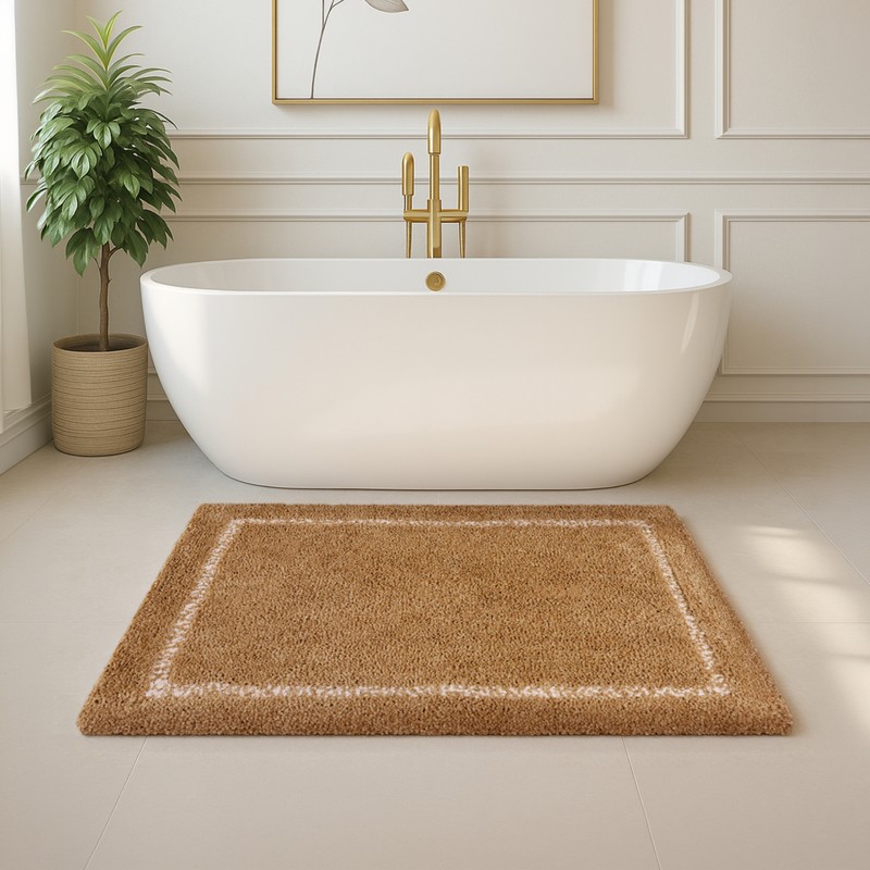 CalmStep Anti Skid Bath Mat - Beige - 40 x 60 cms