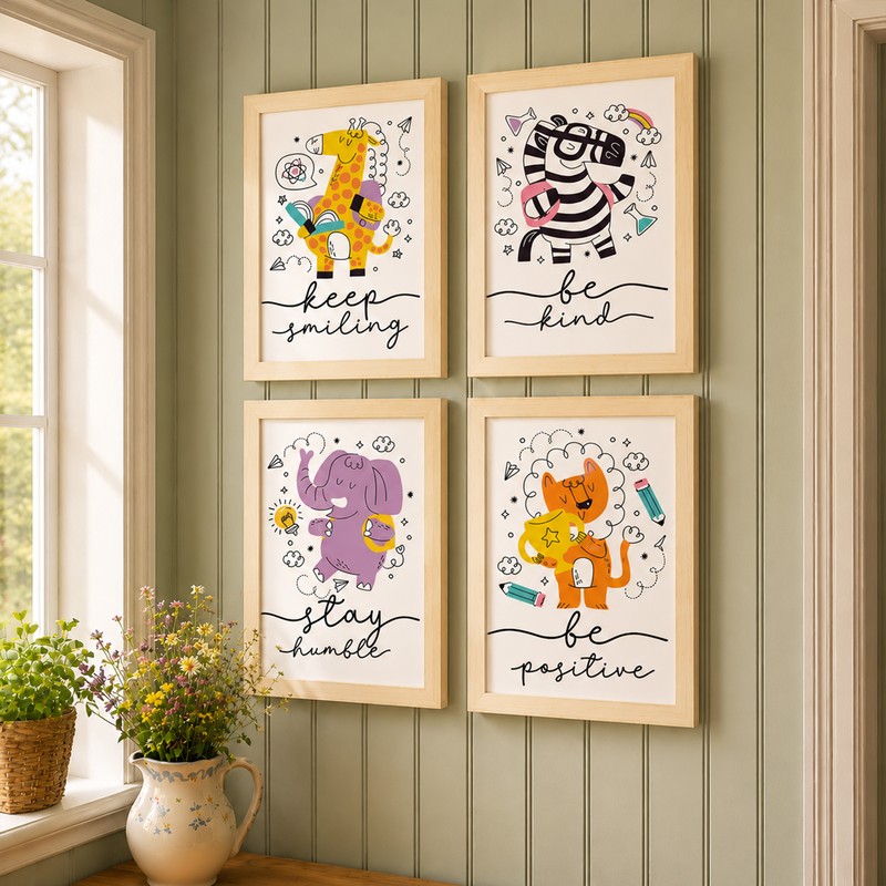 Learning Safari Paper Wall Art