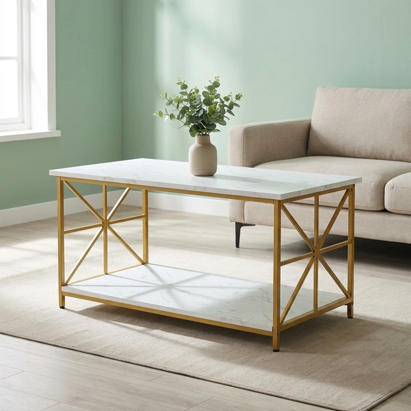 IvoryLuxe Wooden Coffee Table
